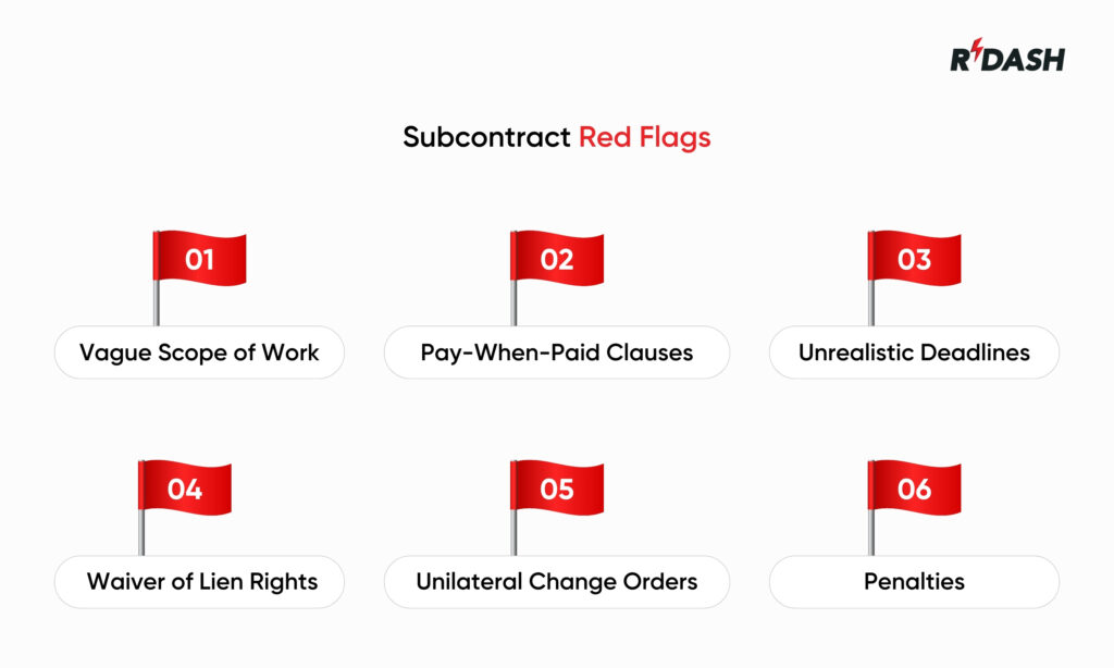 subcontract agreement red flags